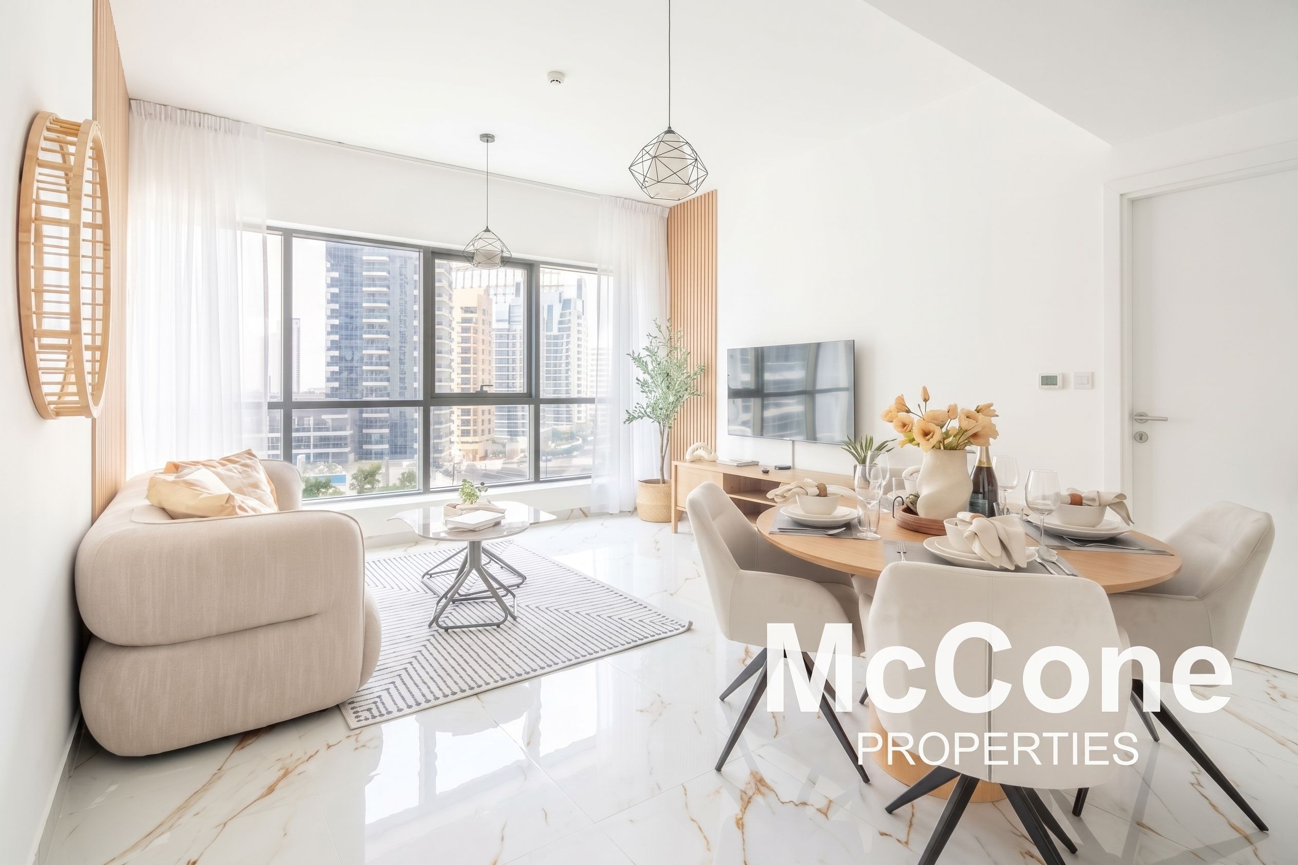 Fully Furnished | Bright | Partial Marina View